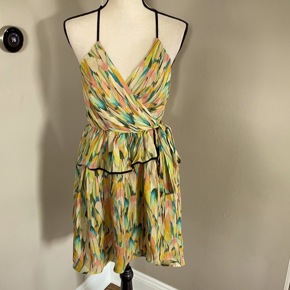 Hype 100% silk dress multi color